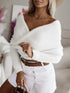 'Laurel' Long Sleeve Cropped Knit Top - Celes Fashion